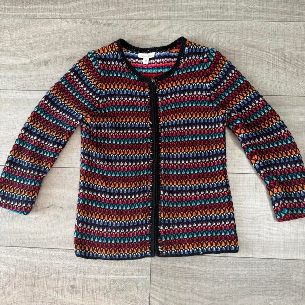 Coldwater Creek Multicolor Knit Cardigan Sweater – Size‎ S